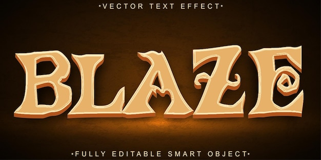 Blaze Vector Fully Editable Smart Object Text Effect
