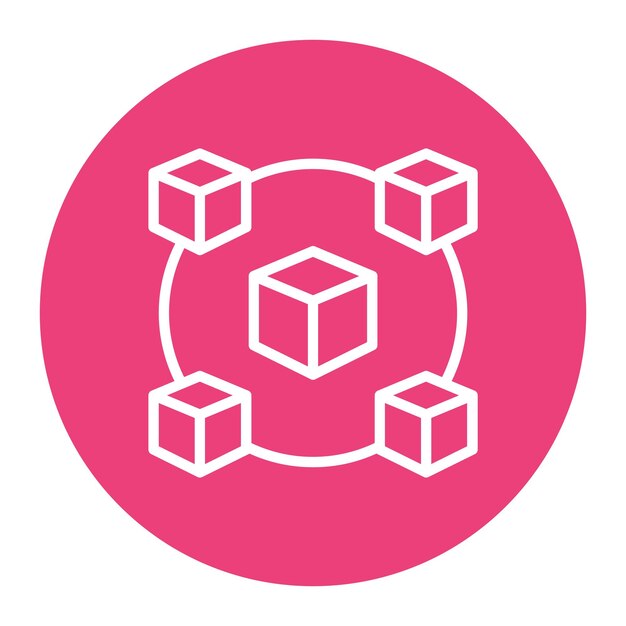 Blockchain icon vector image Can be used for Professional Services