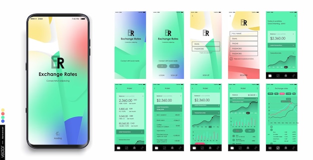 blockchain wallet ui ux gui design