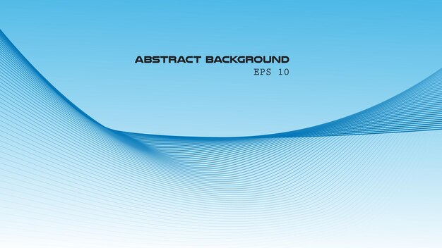 Blue abstract gradient background with curve line for backdrop or presentation