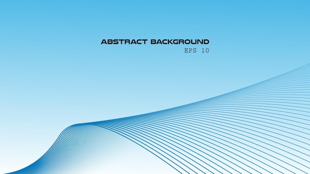 Blue abstract gradient background with curve line for backdrop or presentation
