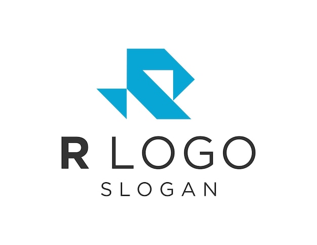 Blue and black logo for a company called r logo
