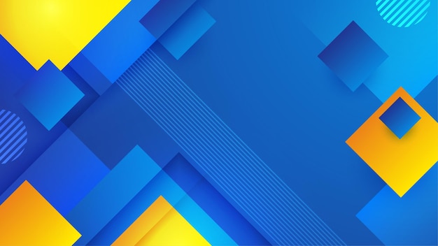 Blue and yellow abstract background Vector abstract graphic design banner pattern background template