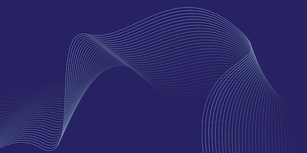 blue background with flowing wave lines futuristic background modern concept