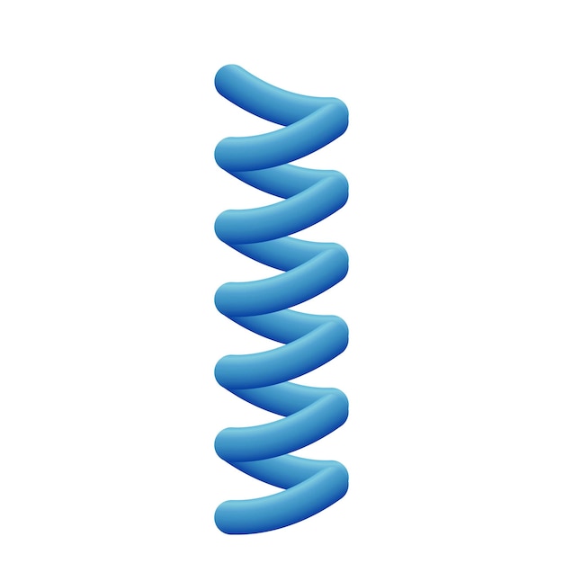 Blue coil cable icon Cartoon of blue coil cable vector icon for web design isolated on white background