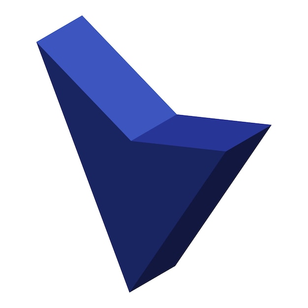 blue cursor arrow icon isometric of blue cursor arrow vector icon for web design isolated on white background