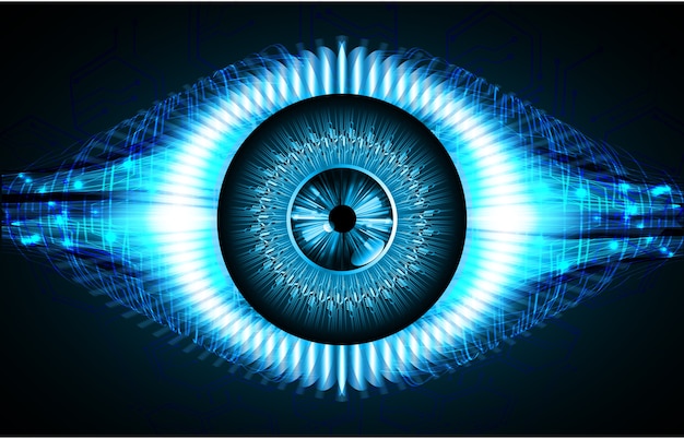 blue eye ball abstract cyber future technology