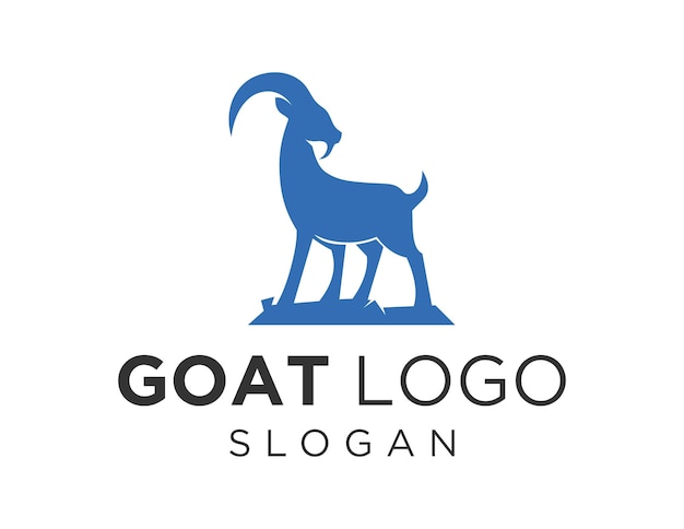 Blue goat logo on a white background