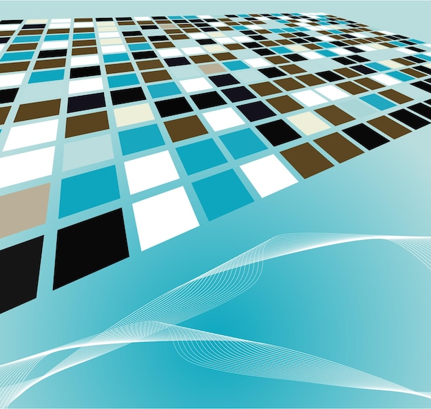 blue gradient color with boxes design
