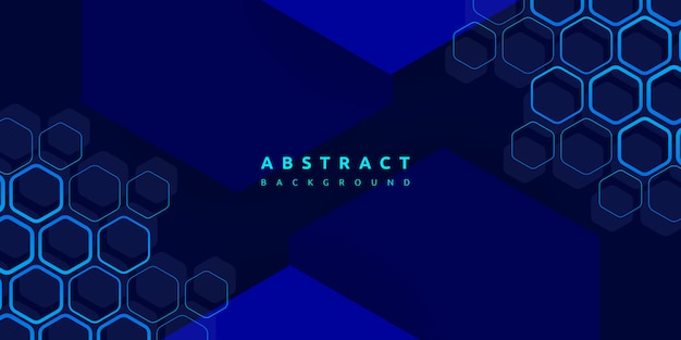 Blue hexagon background