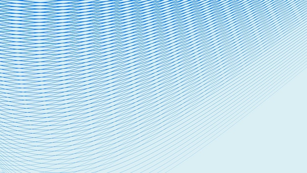 Blue oblique curved lines background vector image for backdrop or presentation