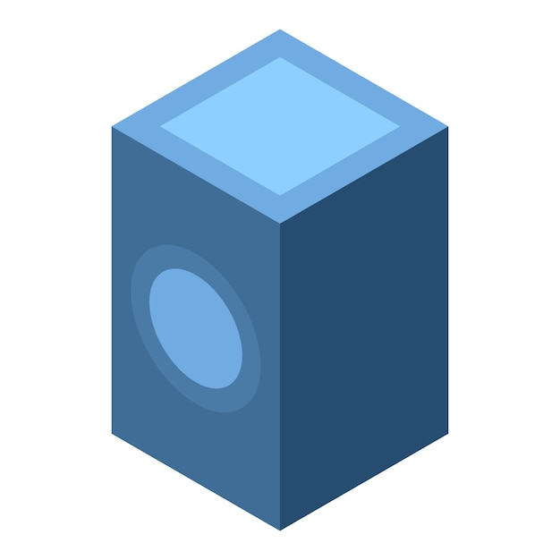 Blue paper box icon Isometric of blue paper box vector icon for web design isolated on white background