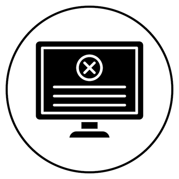 blue screen icon vector image can be used for computer science