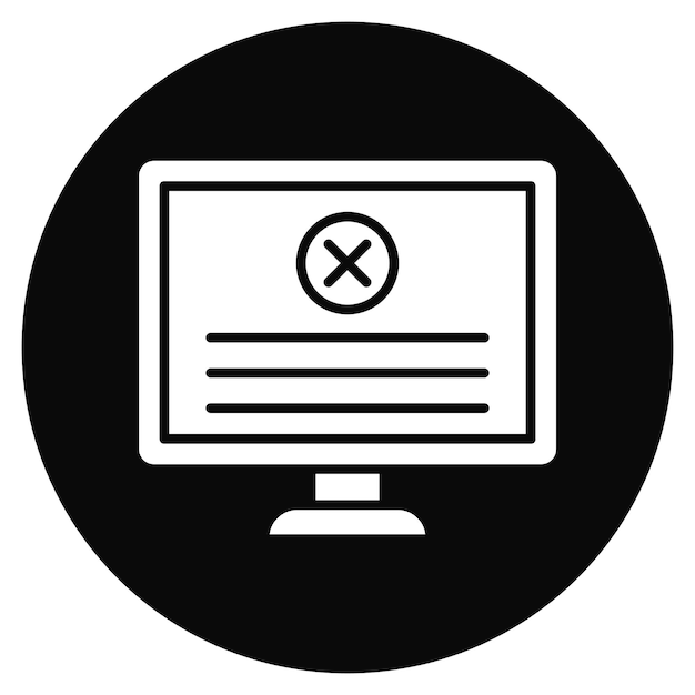 blue screen icon vector image can be used for computer science