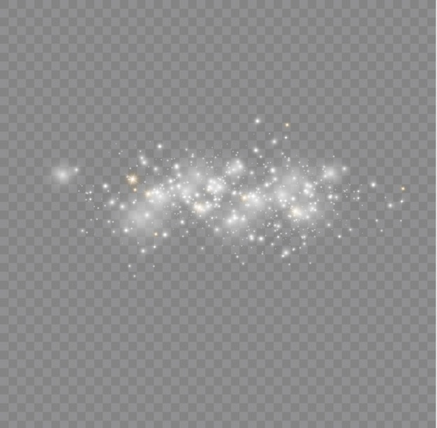 Bokeh effect white sparkle blur starry flash sparks Star dust lens flare Christmas light Vector
