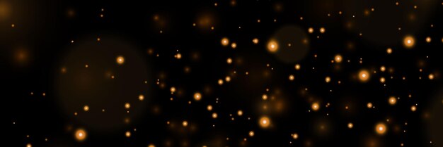 Bokeh sparkles sparkling dust Flying particles of light
