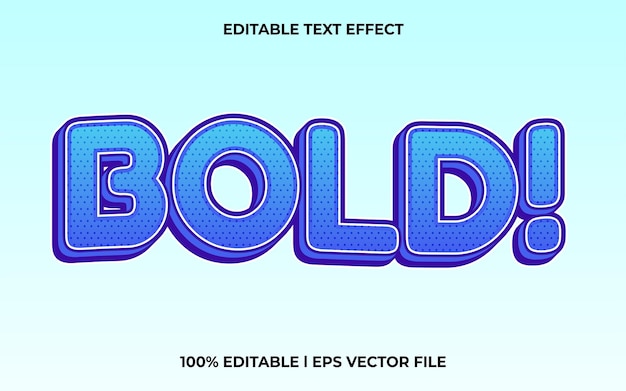 bold 3d text effect and editable text template 3d style use for trendy tittle