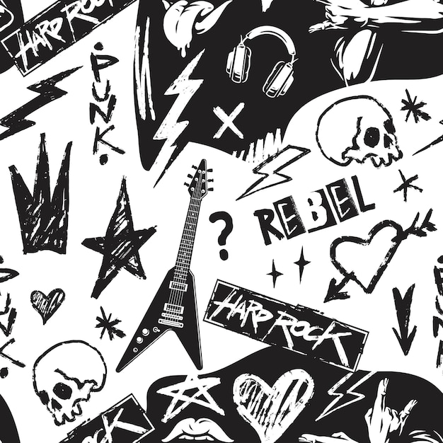 Bold design featuring rock and punk elements
