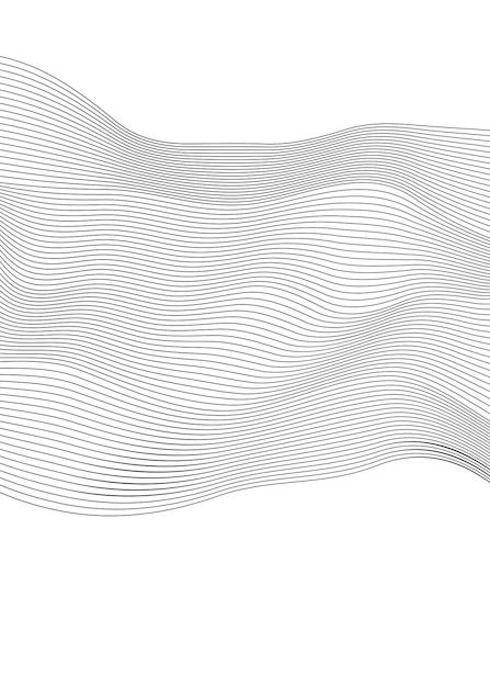 Bølge av mangefargede linjer. Abstrakte bølgete striper på hvit bakgrunn isolert. Kreativ linjekunst. Vektorillustrasjon EPS 10. Designelementer laget ved hjelp av Blend Tool. Buet, glatt tape