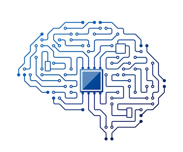 brain cerebellar electric circuit structure with micro chip complex network of neurons and connections pathways