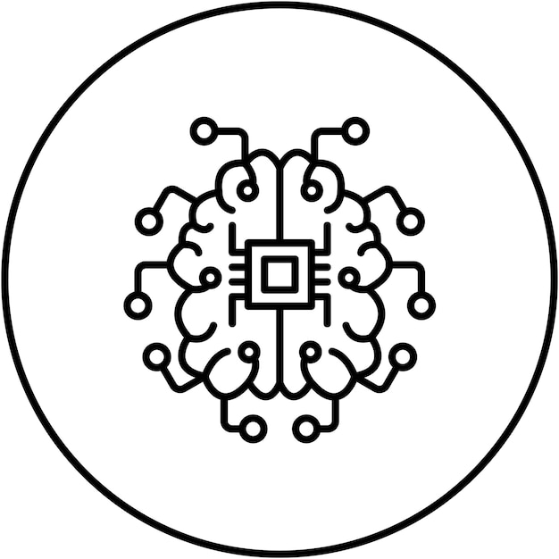 brain circuit icon vector image can be used for artificial intelligence