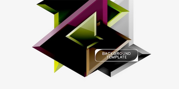 bright colorful triangular poly 3d compositionabstract geometric background minimal design polygonal futuristic poster
