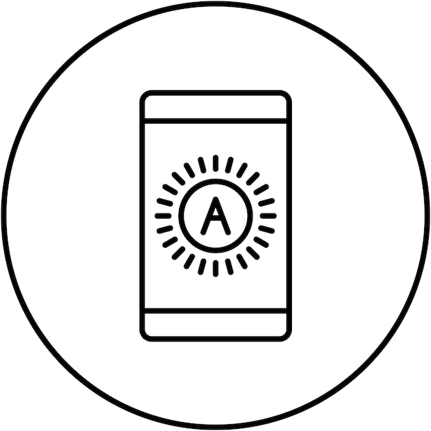 Brightness Auto icon vector image Can be used for Mobile UI UX