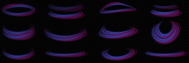 Brilliant sparks of a spiral wave Curved bright speed line