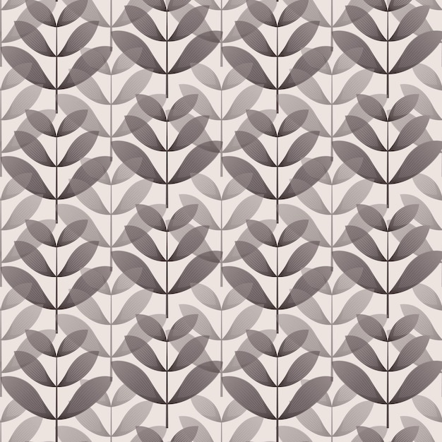 Brown Leaf Seamless Pattern Vector Background