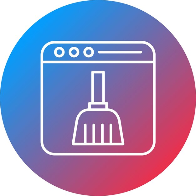 Browser Clean icon vector image Can be used for Security
