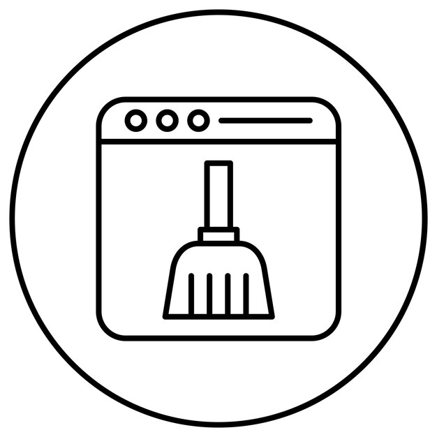 Browser Clean icon vector image Can be used for Security