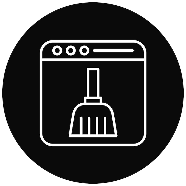 Browser Clean icon vector image Can be used for Security