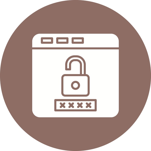 browser password icon vector image can be used for protection and security