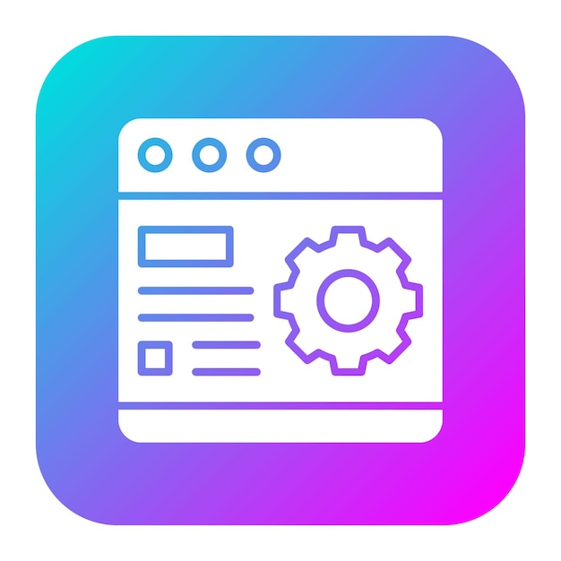 browser setting vector icon can be used for web hosting iconset