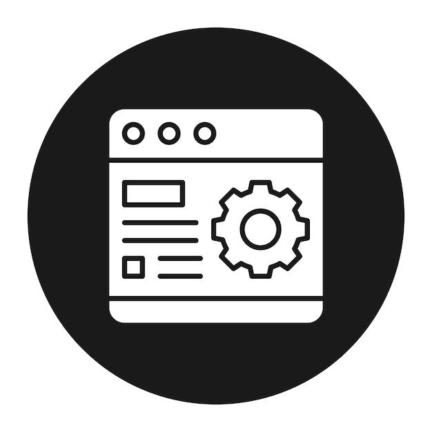 Browser Setting vector icon Can be used for Web Hosting iconset