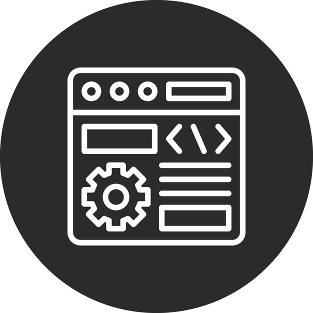 Browser Setting vector icon illustration of Web Hosting iconset