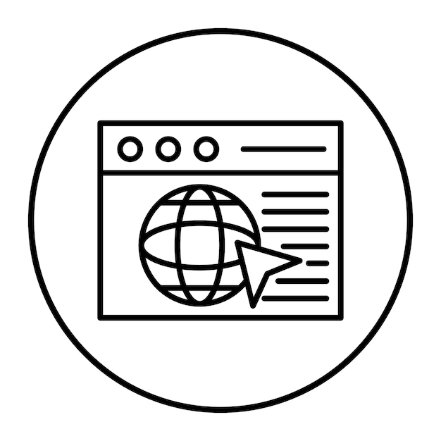 Browser vector icon Can be used for No Code iconset