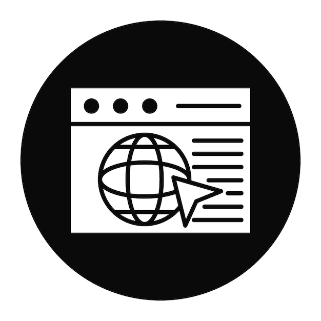 Browser vector icon Can be used for No Code iconset