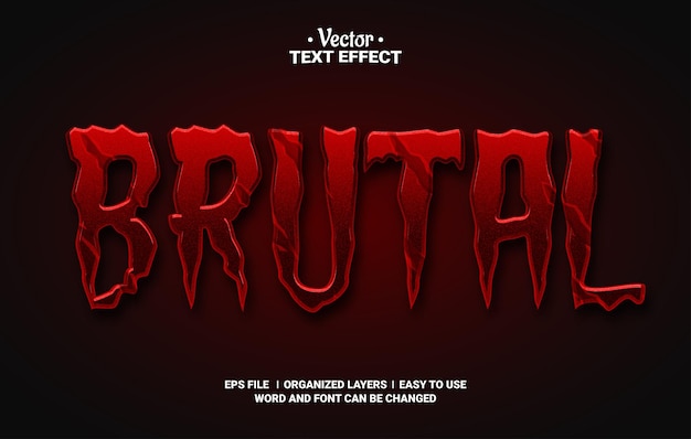 Brutal Editable Vector Text Effect