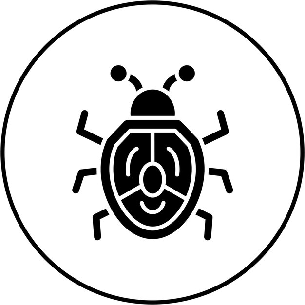 bug icon vector image can be used for no code