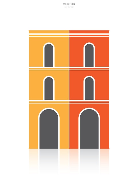 building icon. architecture identity with detail and element design. vector illustration.