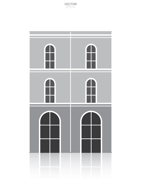 building icon. architecture identity with detail and element design. vector illustration.