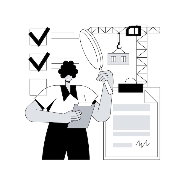 Building regulations abstract concept vector illustration