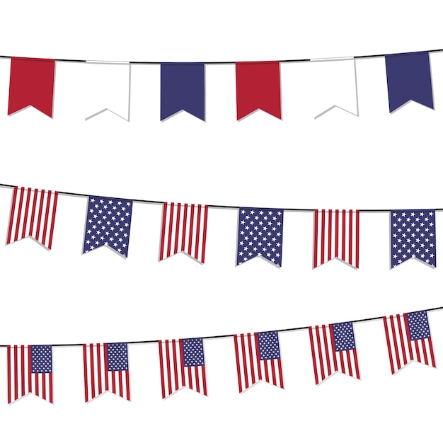 Bunting decoration independence United States of America