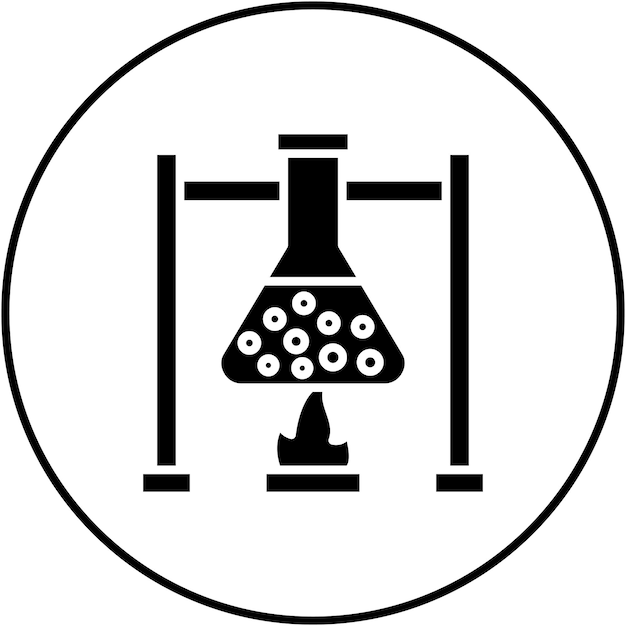 burning flask icon vector image can be used for research and science