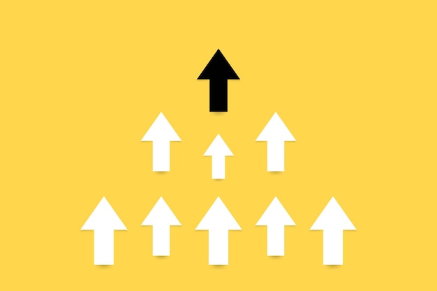 business arrow target direction concept to success. perspective arrows up. up arrows icon. growth. finance growth vector