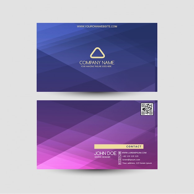 Business Card with purple styles