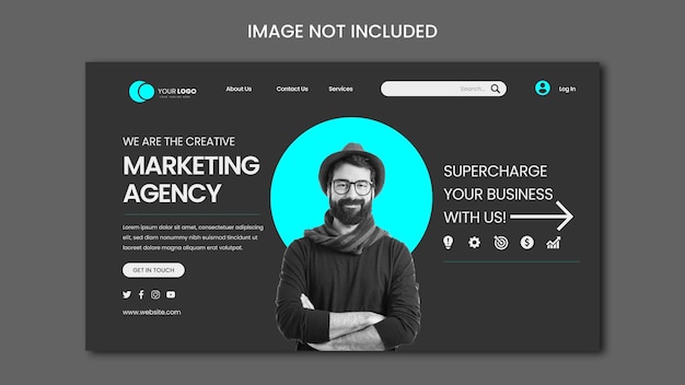 Business Company Landing Page Vector Template