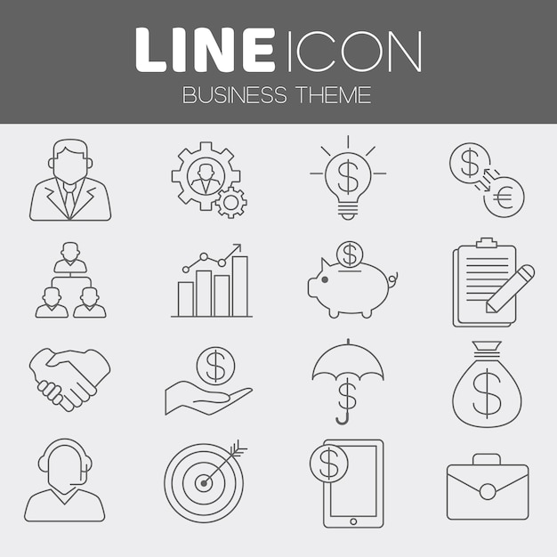 business icon line style