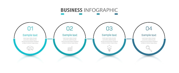 Business  infographic design template with 4 options